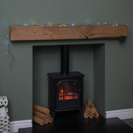 40m Battery Operated Multi-Action Christmas String Lights with 400 Cool & Warm White LEDs