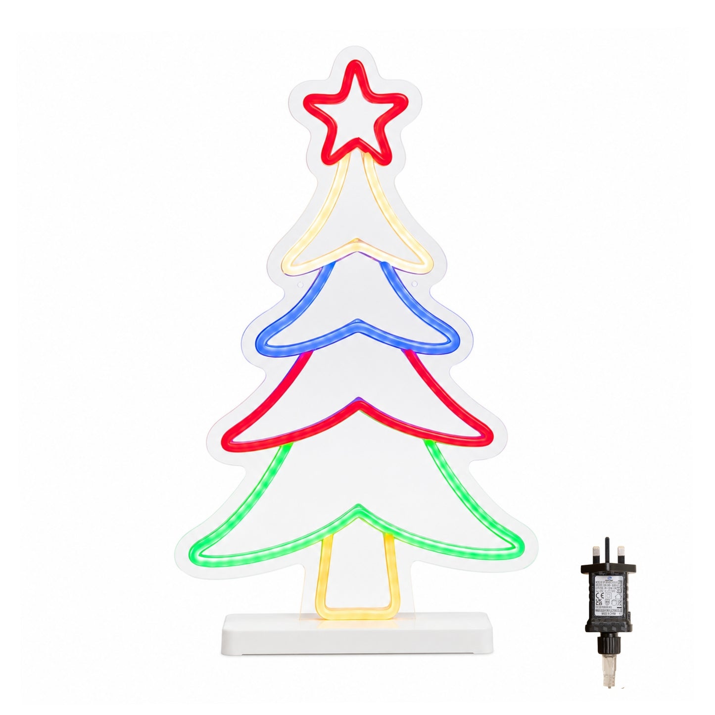 43cm Neon Flex Christmas Tree Light with 215 Multi-Coloured LEDs