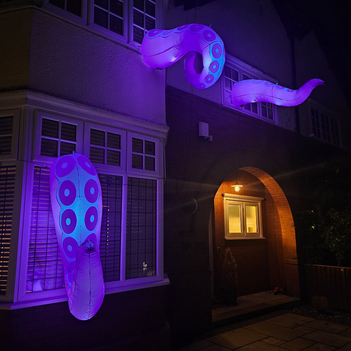Set of 6 Light up Large Inflatable Octopus Tentacles Halloween Decoration with LEDs