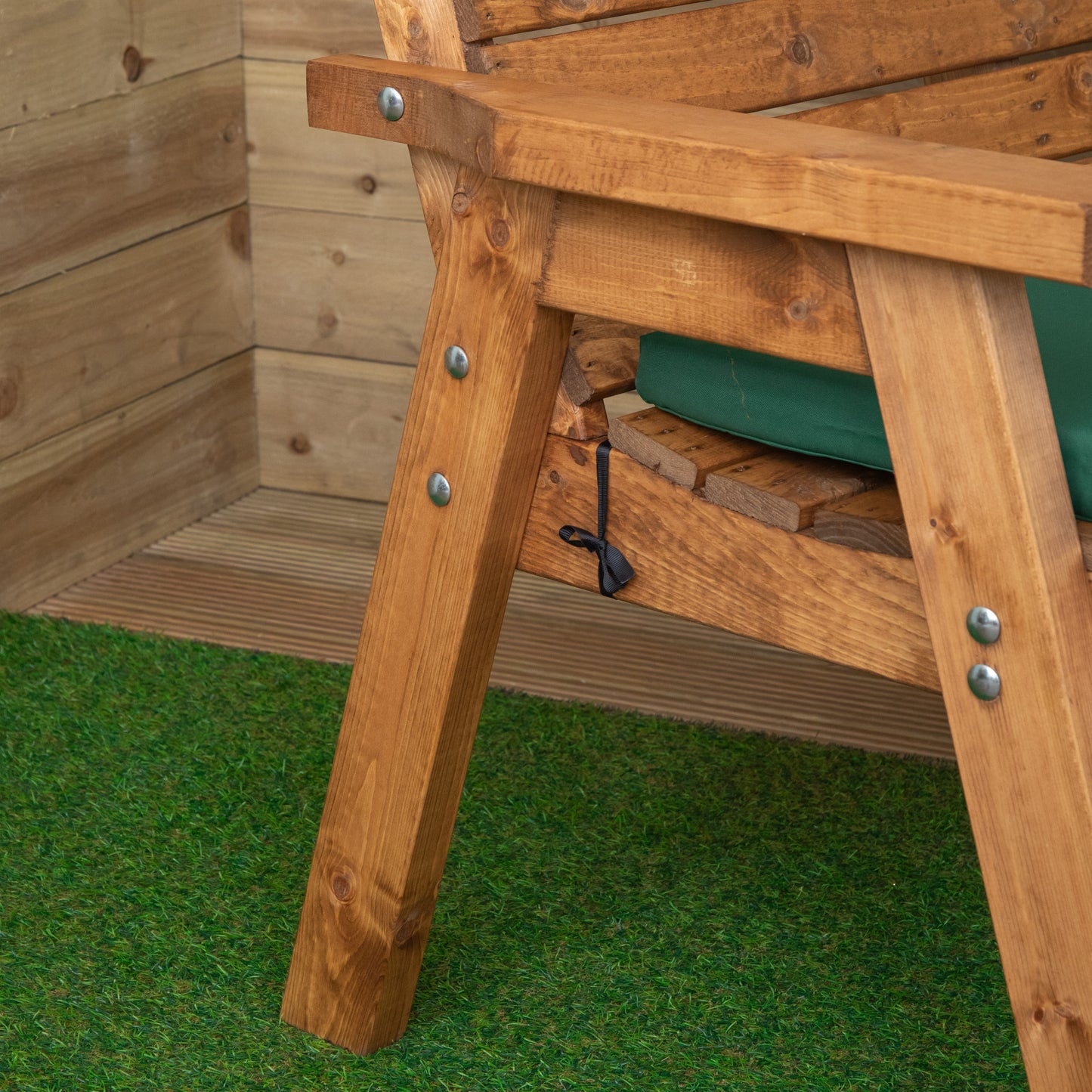 99 x 41cm Cushion Base for 2 Seater Wooden Garden Bench in Green