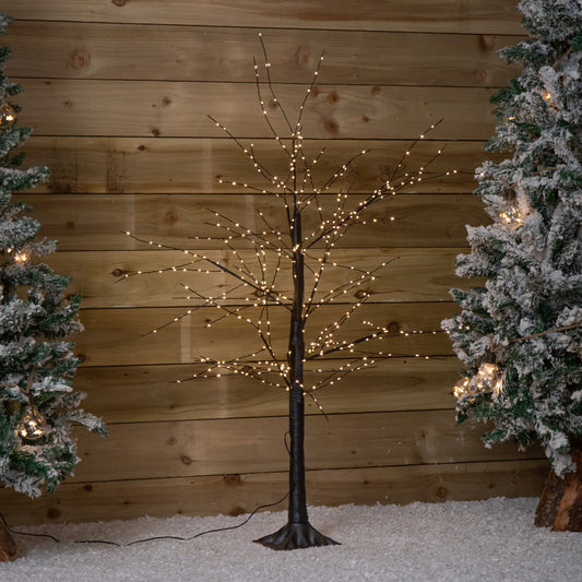 Factory Seconds: 4ft (1.2m) Tall Light up Black Micro Dot Christmas Tree with 400 Warm White LEDs and Remote Control