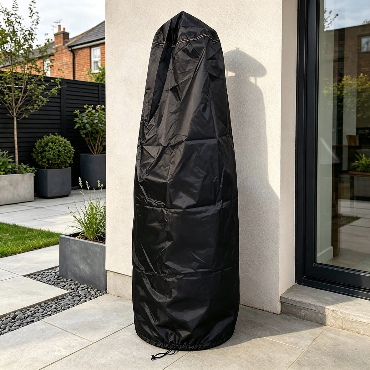 1.4m Tall Outdoor Garden Patio Chiminea Log Burner Fire Pit with Log Store & Cover