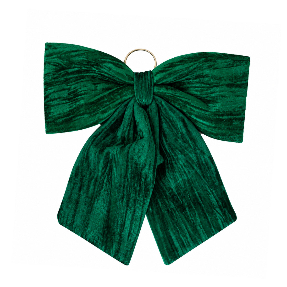 44cm x 45cm Emerald Green Velvet Christmas Bow