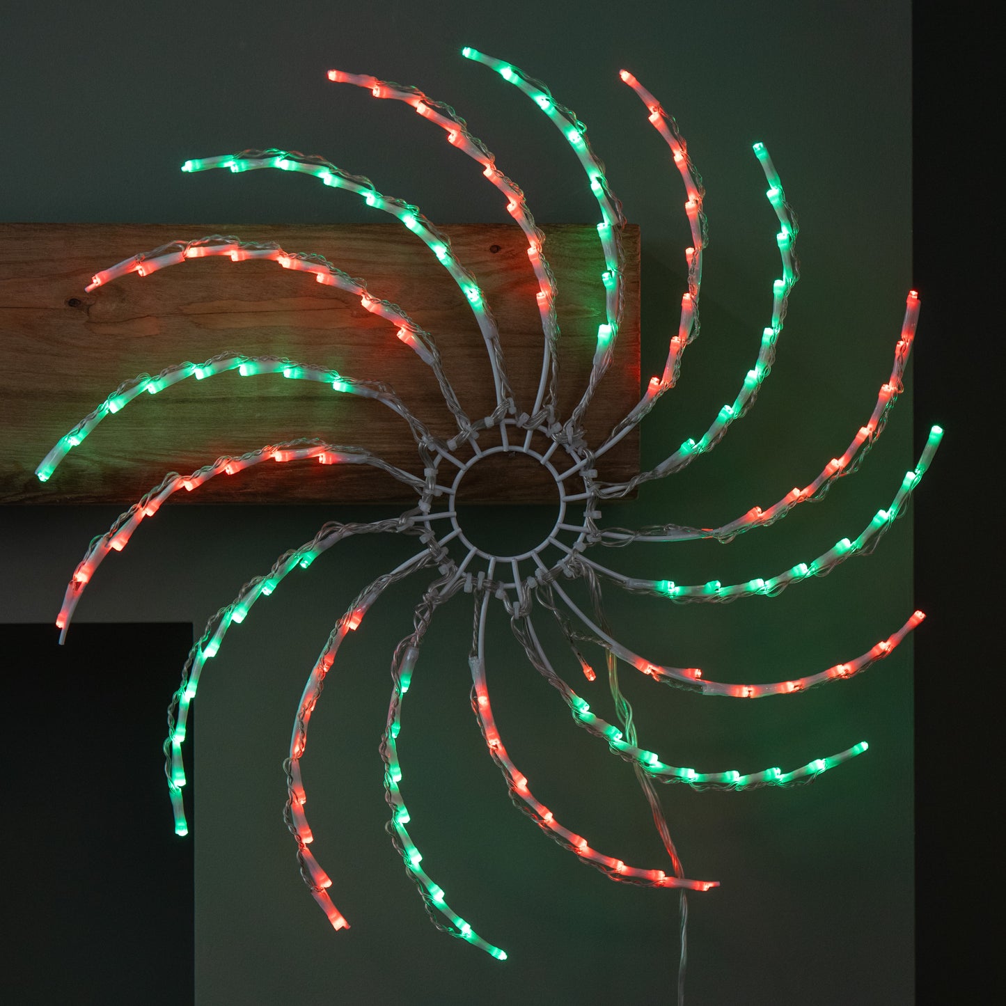 50cm Light up Christmas Spinner Decoration with 128 Red and Green LEDs