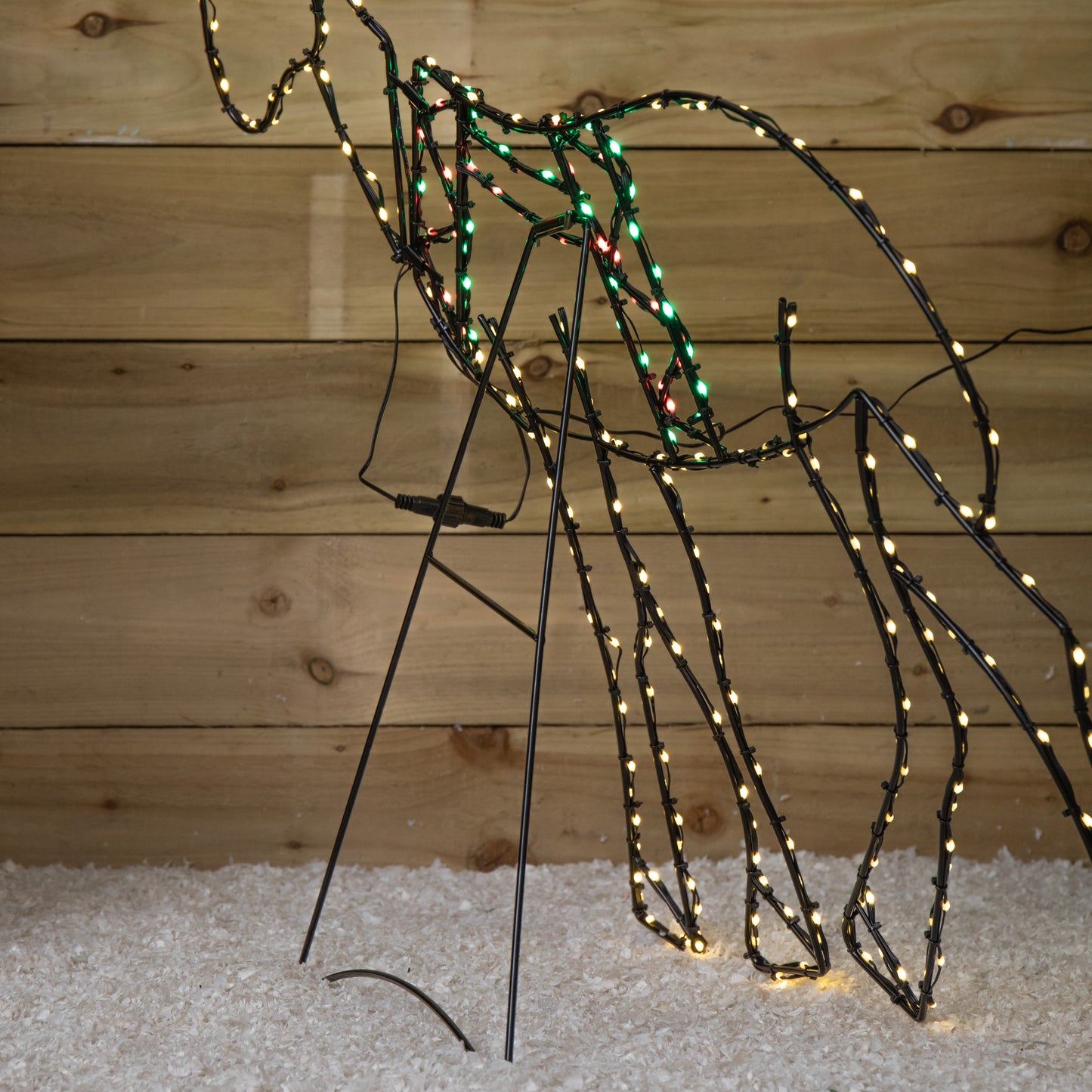 1.4m x 86cm Light up FlexiBrights Standing Christmas Reindeer with 420 Multi-Coloured LEDs