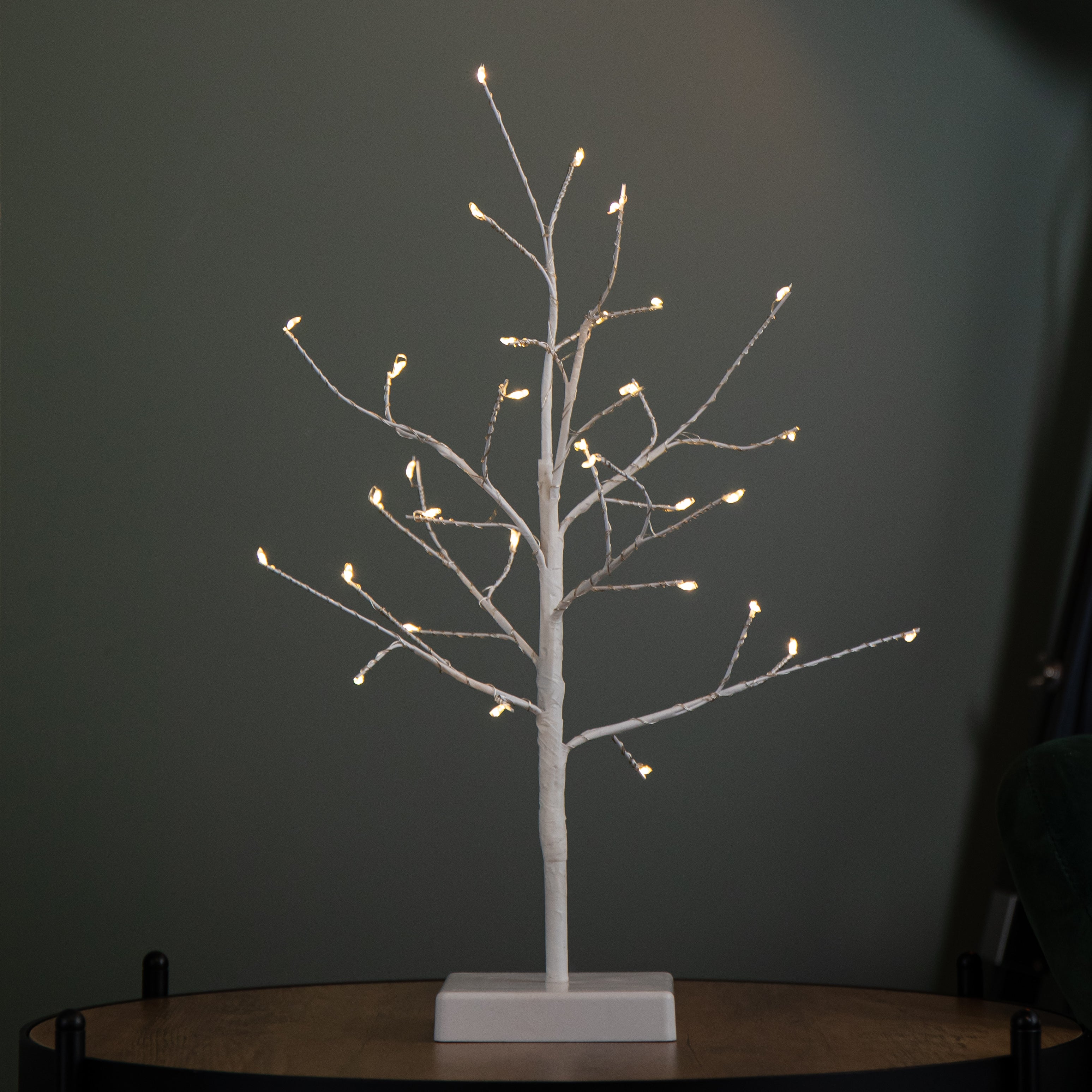 40cm Battery Operated Christmas Twig Tree with 32 Warm White & Multi-Coloured LEDs