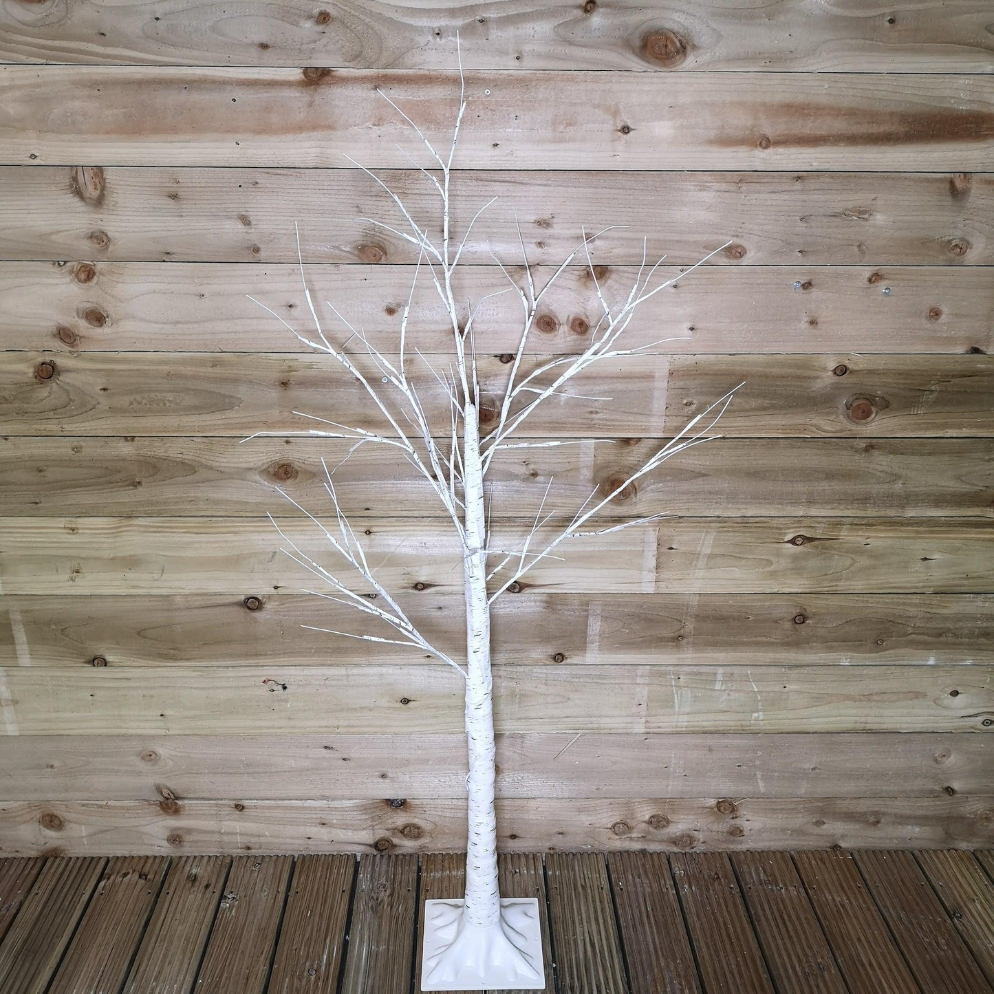 Factory Seconds: 1.5m (5ft) Indoor Outdoor Christmas Lit Birch Tree with 64 Warm White LEDs