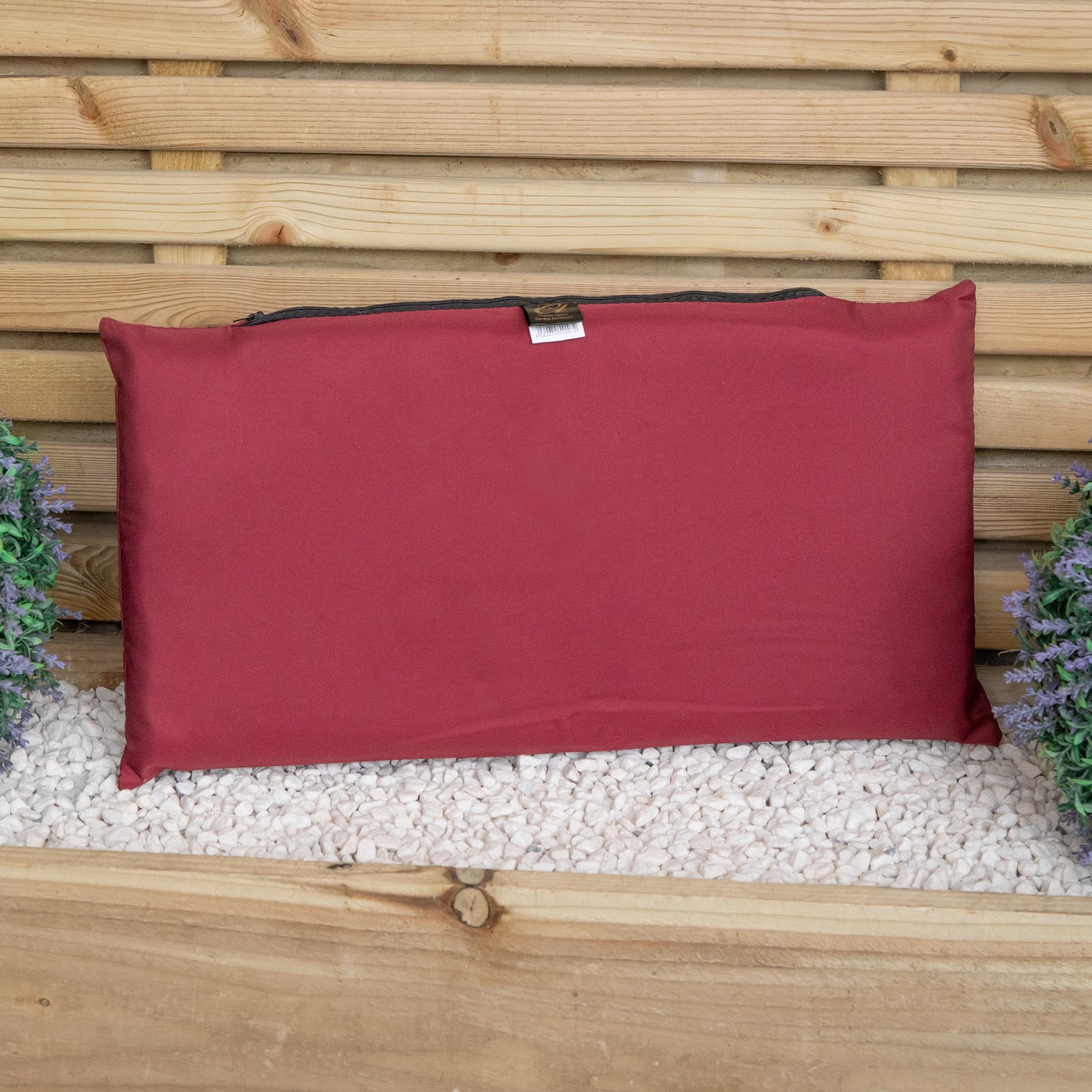 52 x 20cm Back Cushion for Single Wooden Garden Chair in Burgundy