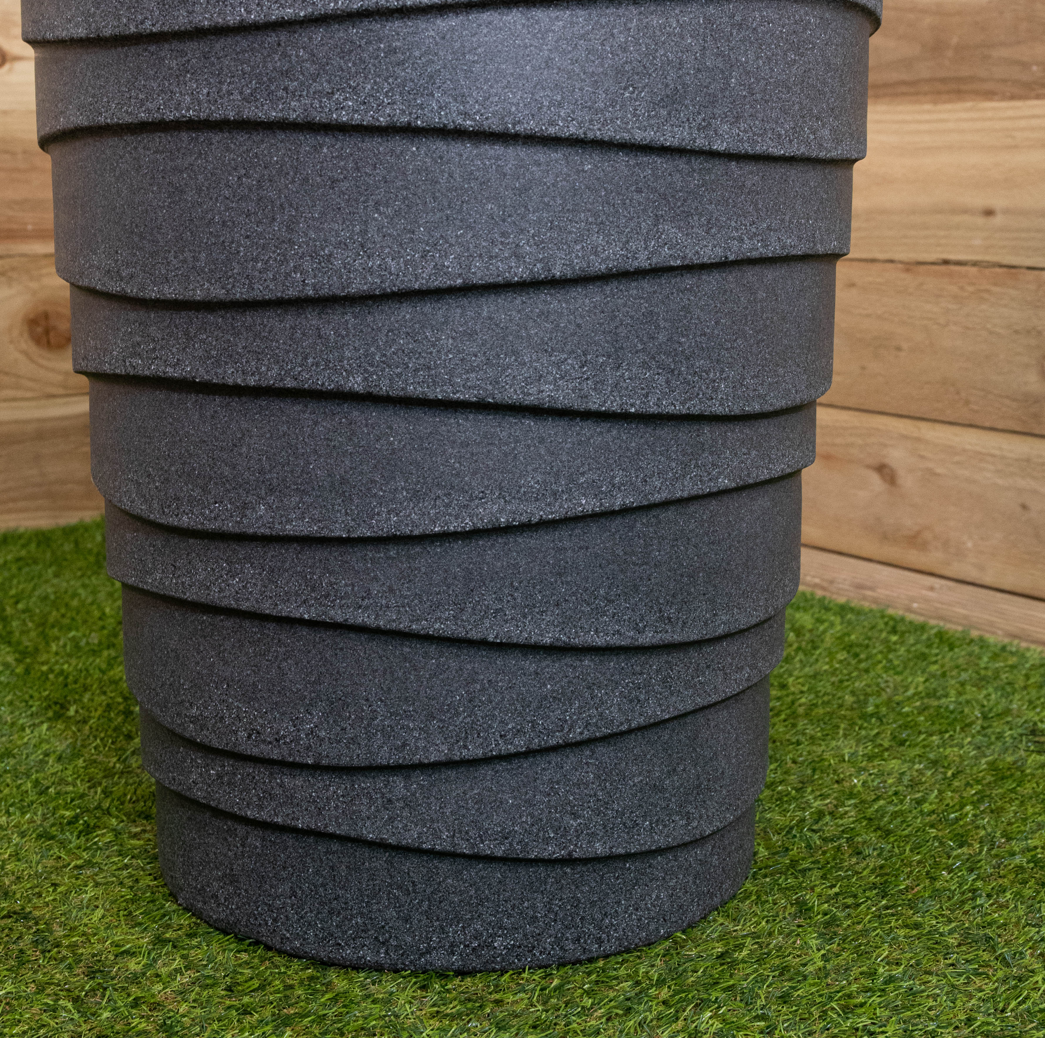 66cm Tall Round Grey Garden Patio Trojan Plant Pot