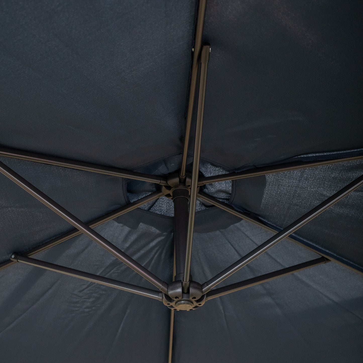 3m Hanging Banana Cantilever Garden Parasol with Cover in Blue