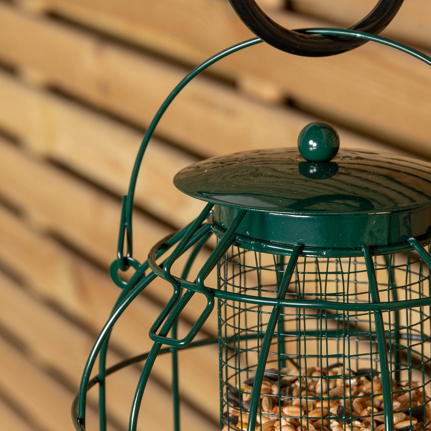 Pack of 3 Samuel Alexander Metal Hanging Bird Nut Feeder with Squirrel Guard & Pack of Nut Feed