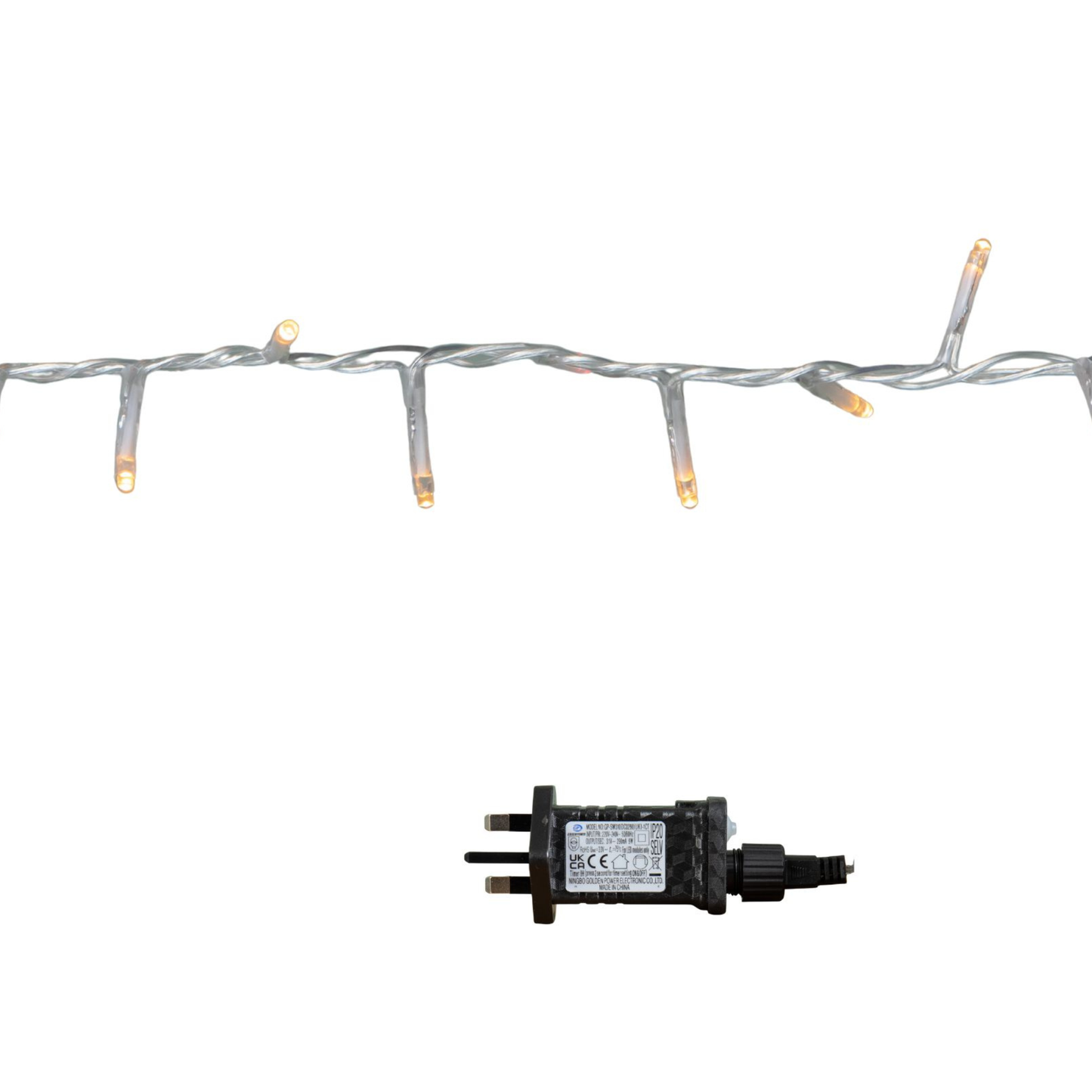 18.7m 750 LED TreeBrights Christmas String Lights with Timer in Vintage Gold on Clear Cable