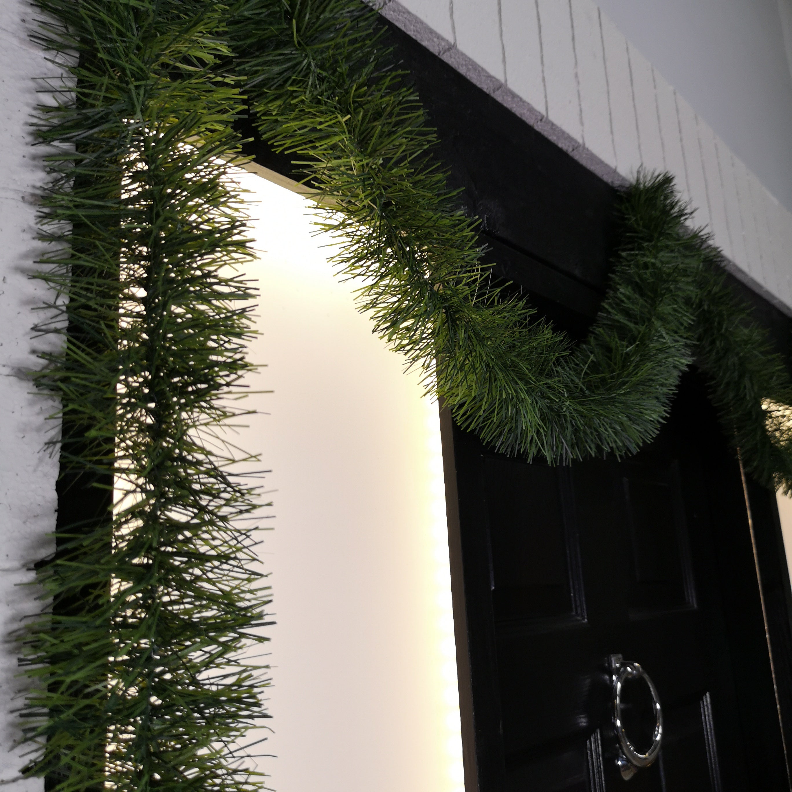 6m (20ft) x 10cm Fine Cut Green Christmas Garland Tree Decoration