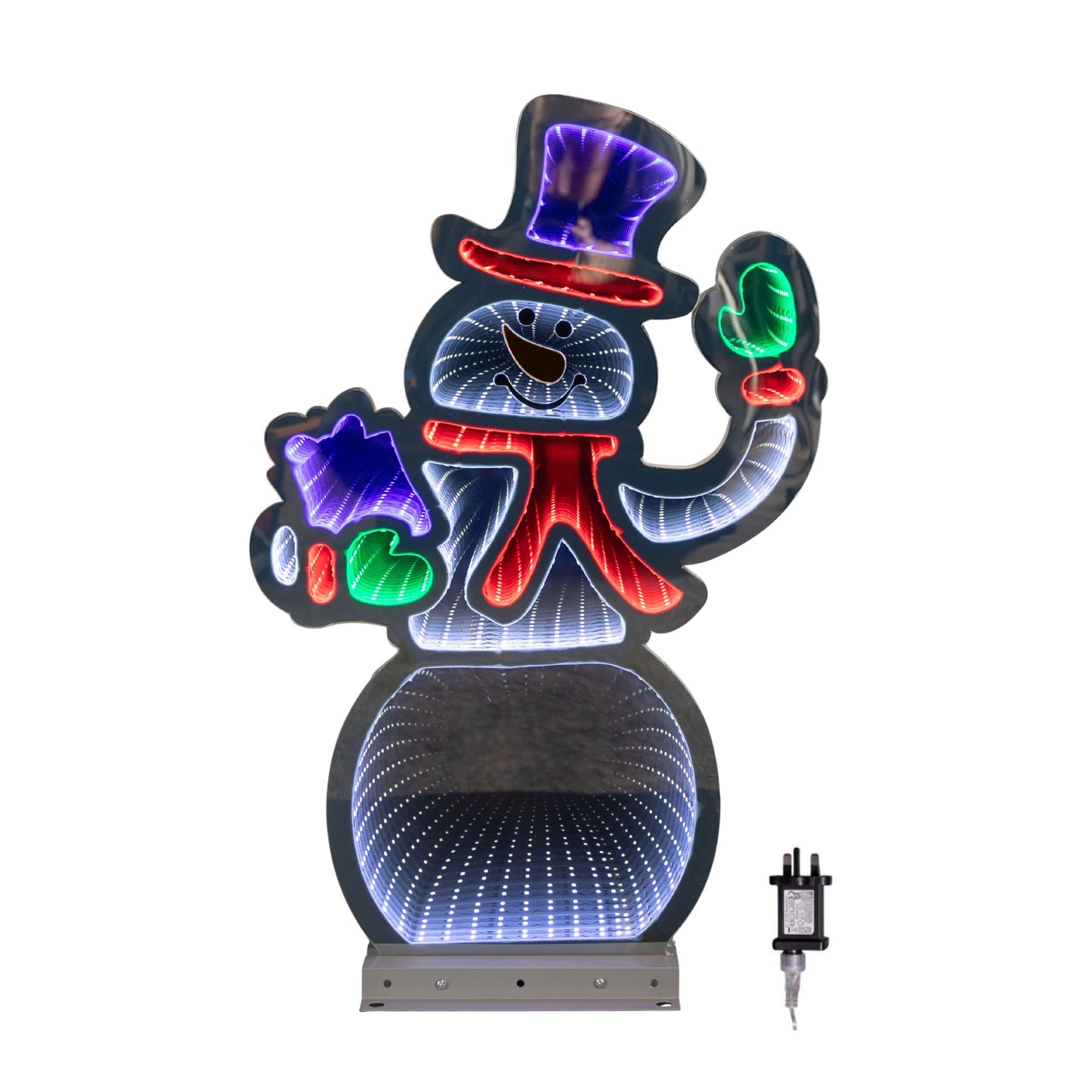 56cm LED Infinity Light Snowman Waving
