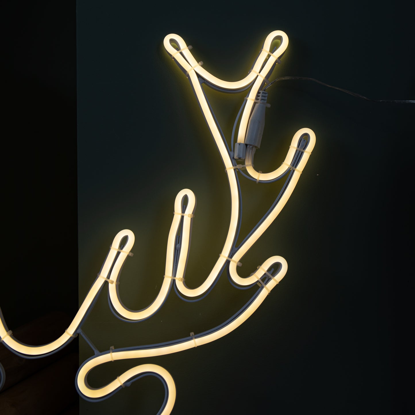 58cm Light up Neon Flex Christmas Reindeer Head with Warm White LEDs