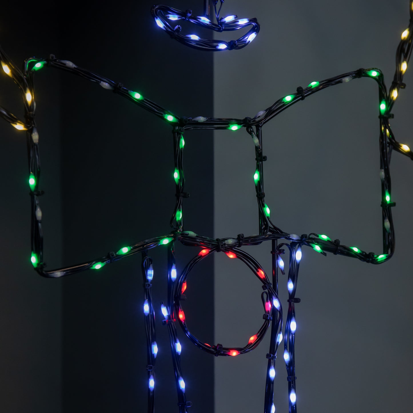 1.2m x 90cm Light up FlexiBright Gingerbread Man Decoration with 456 Twinkling Multi-Coloured LEDs