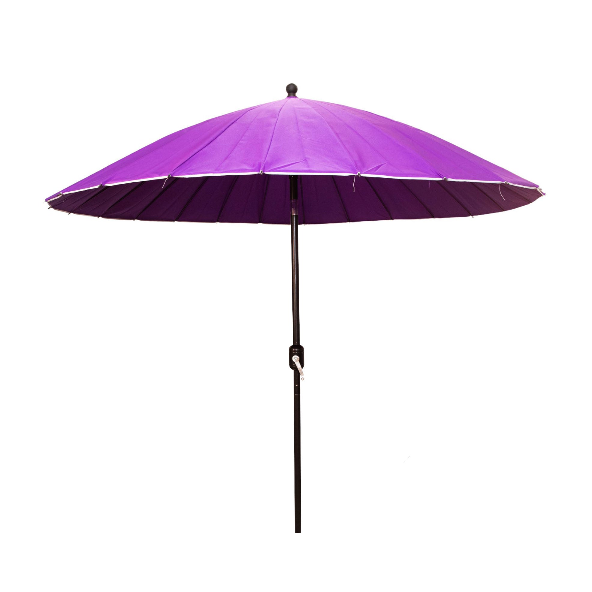2.6m Aluminium Shanghai Garden Patio Sun Shade Parasol with Crank & Tilt in Purple