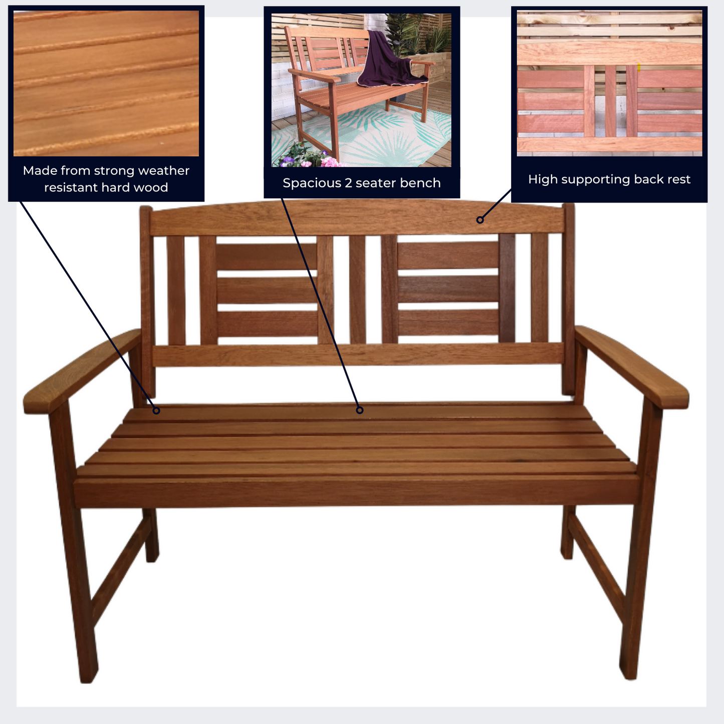 Outdoor 6 Person Folding Rectangular Wooden Garden Dining Table Chairs and 2 Benches Parasol and Base set