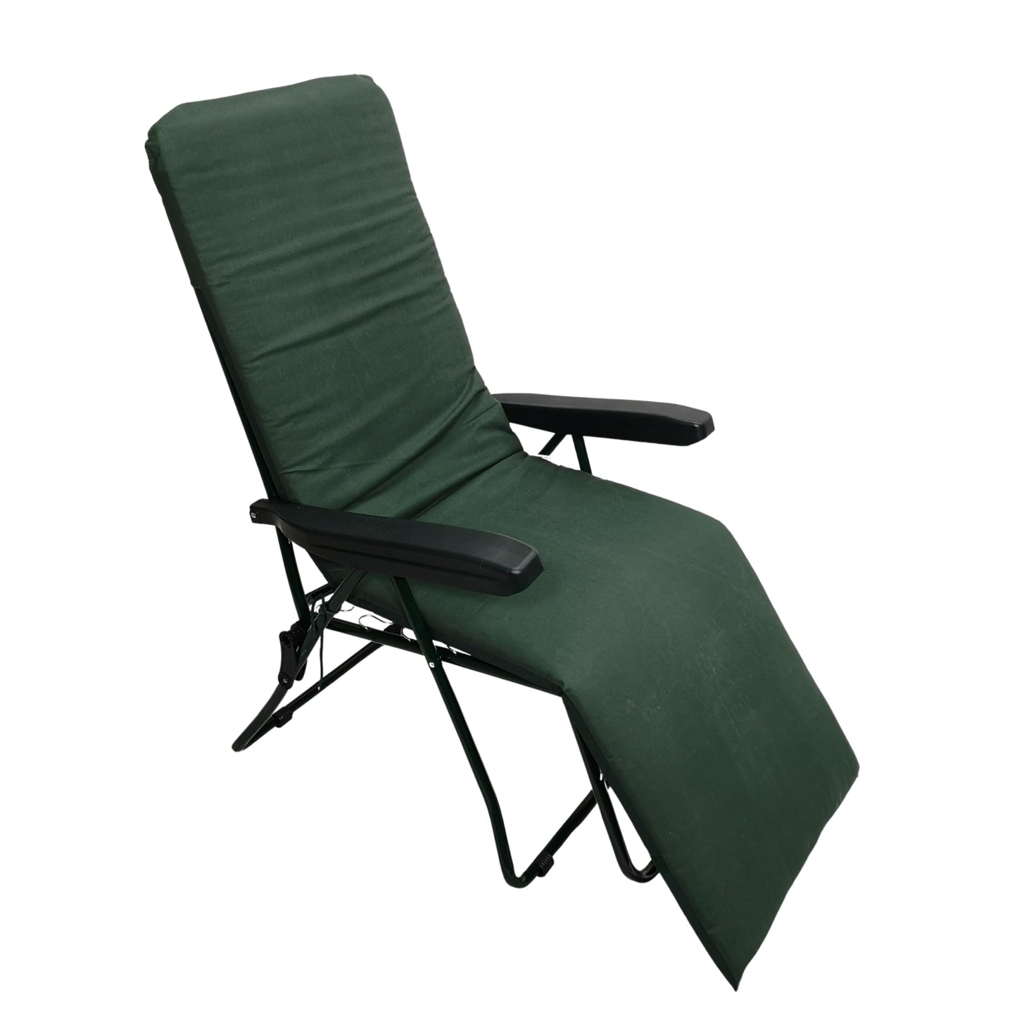 Factory Seconds: Padded Outdoor Garden Patio Recliner / Sun Lounger in Plain Green