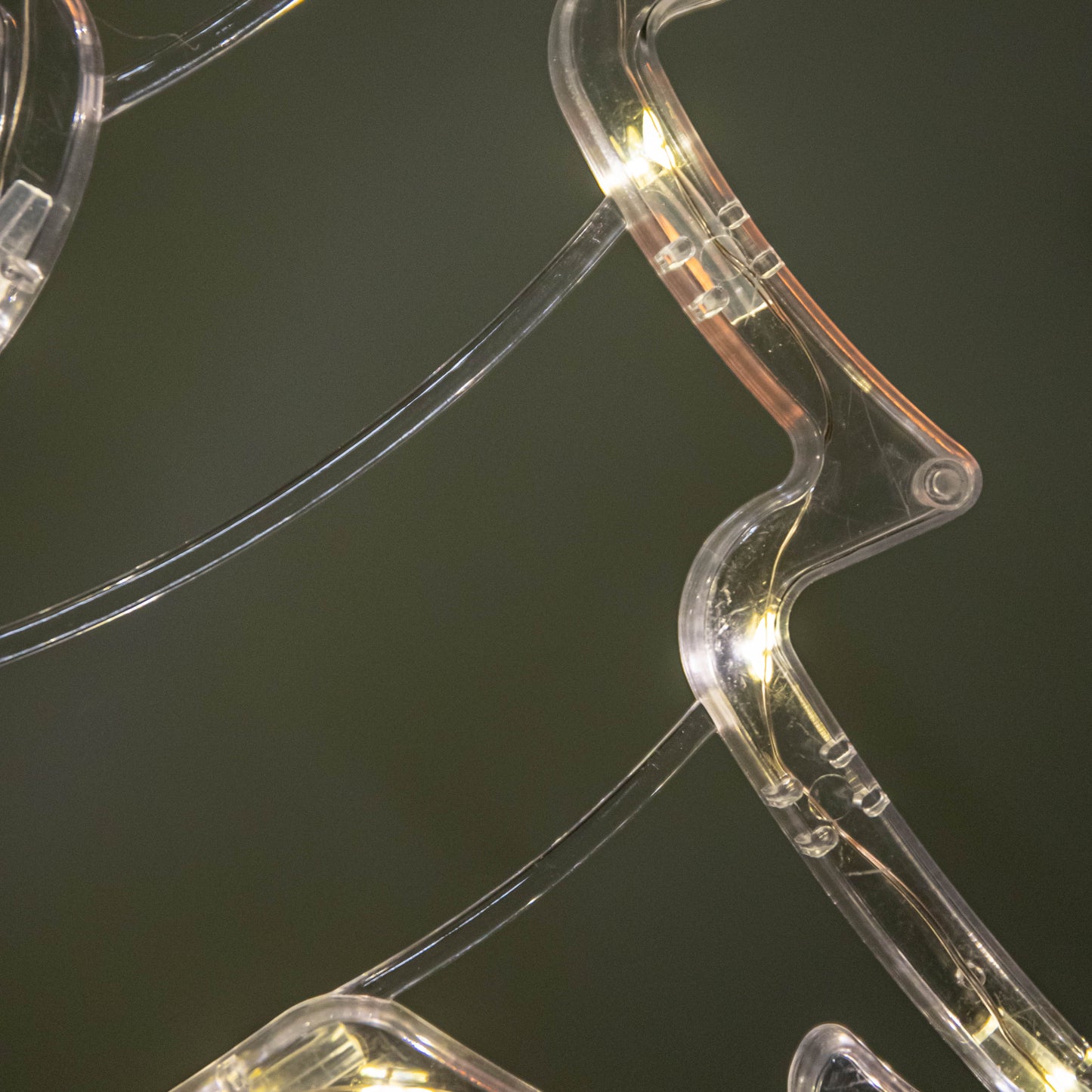 20cm Battery Operated Light up Christmas Tree Window Decoration with Warm White LEDs