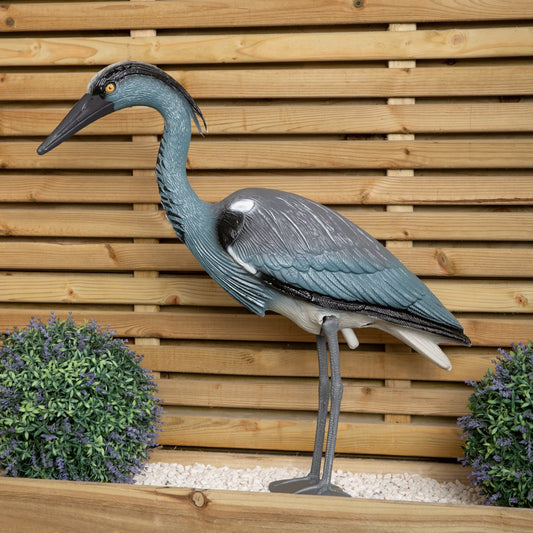 65cm Tall Plastic Heron Bird Deterrent Garden Pest Control Ornament
