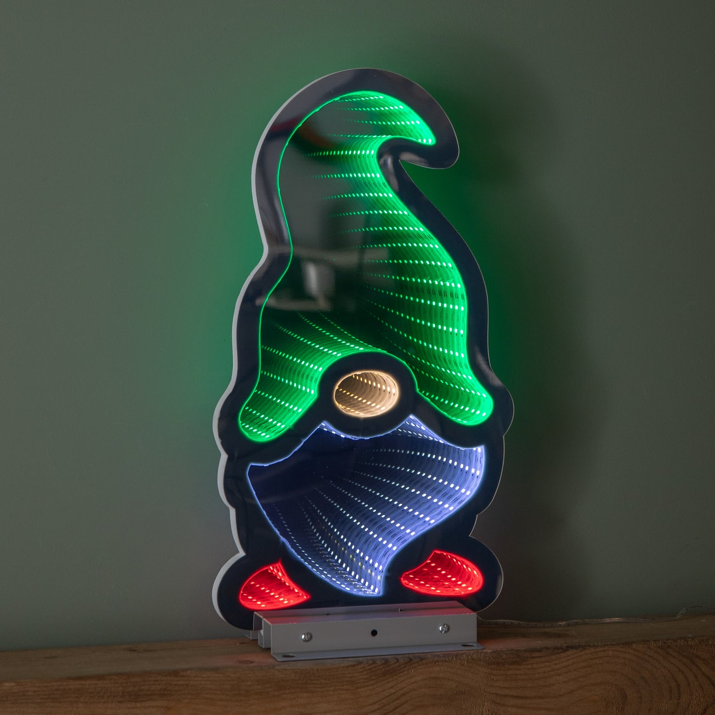 40cm Light up Christmas Gonk Infinity Light with Multi-Coloured LEDs