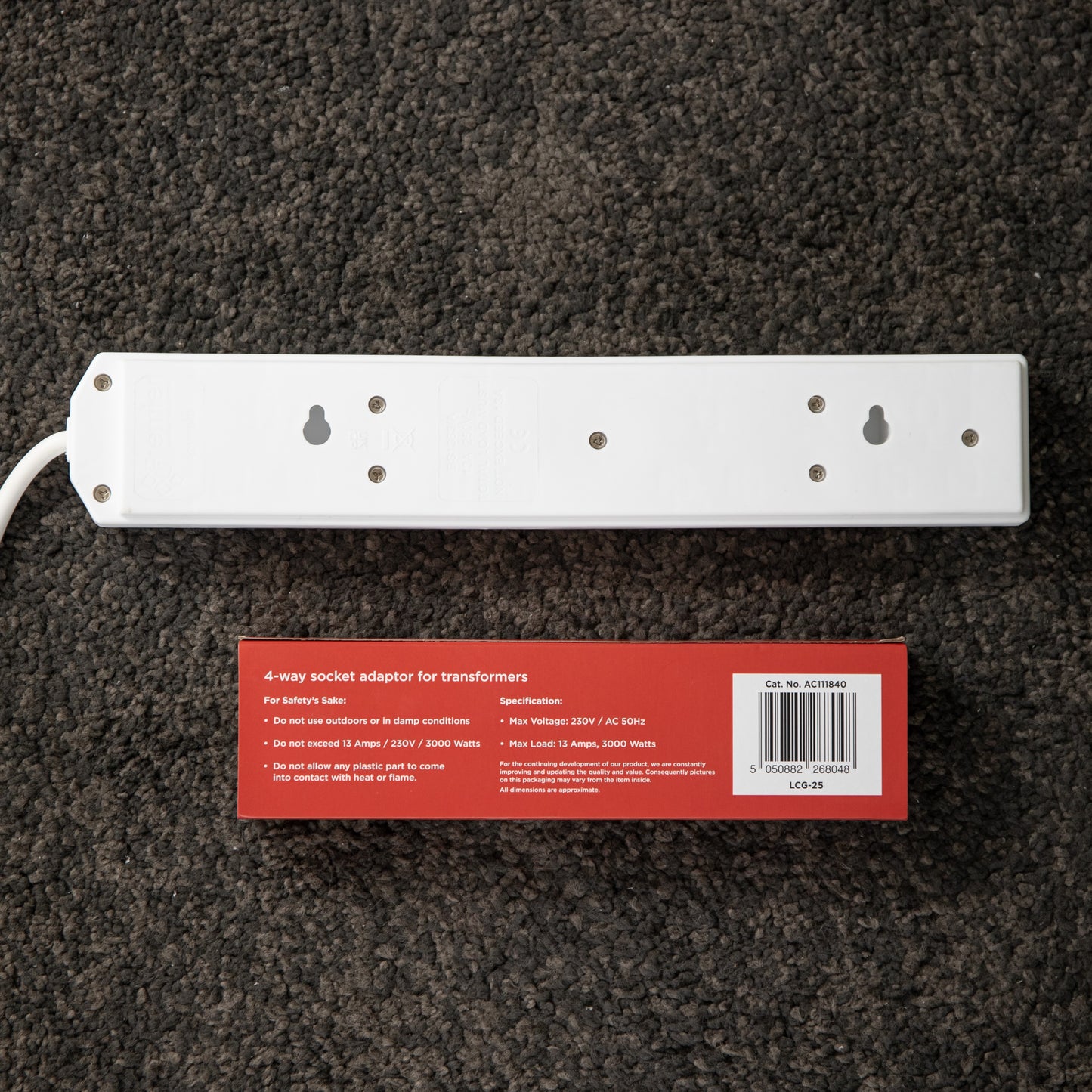 4 Way Transformer Plug Extension Cable with 40cm Lead Wire