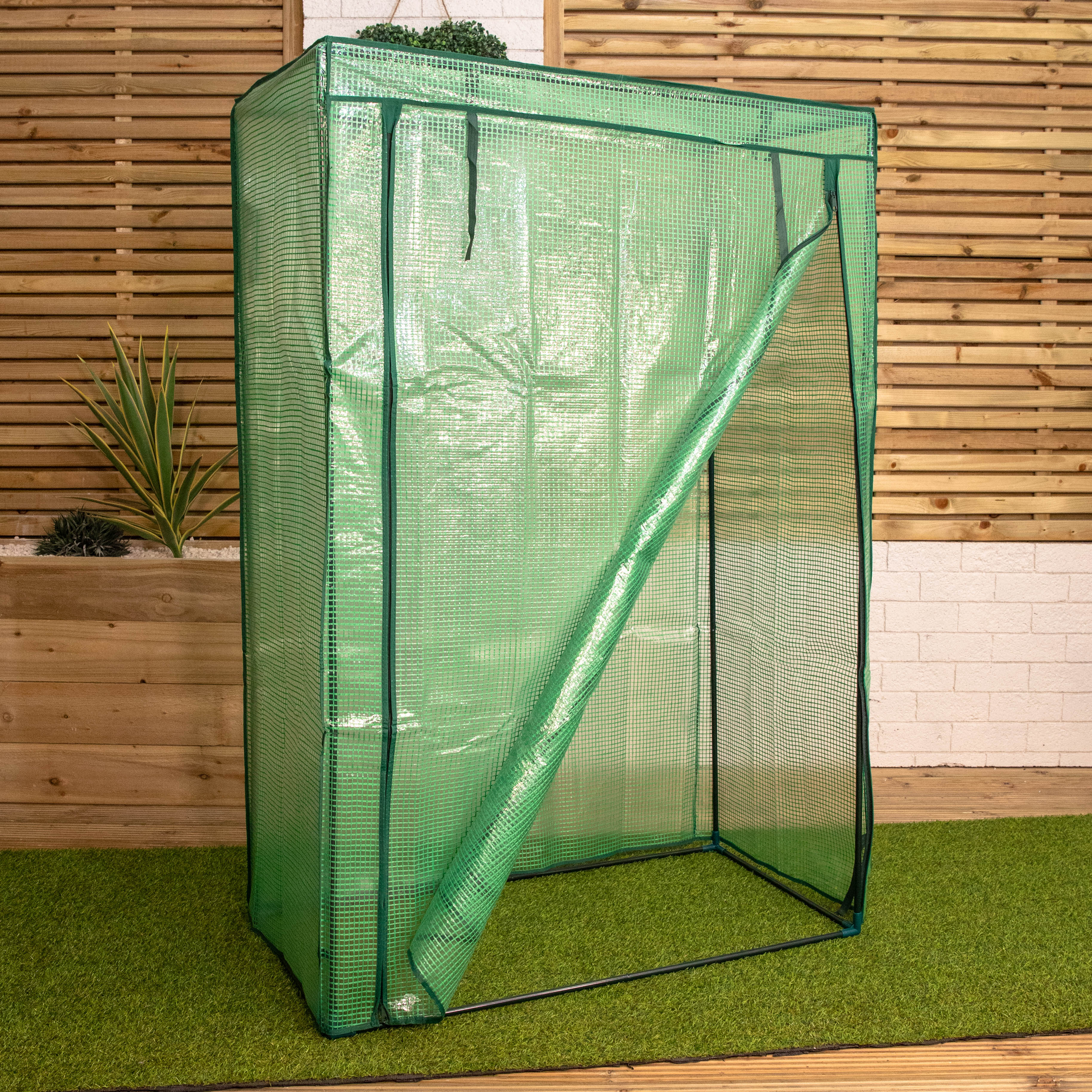 1.5m Green Outdoor Weatherproof Garden Patio Tomato & Plant Greenhouse Cover