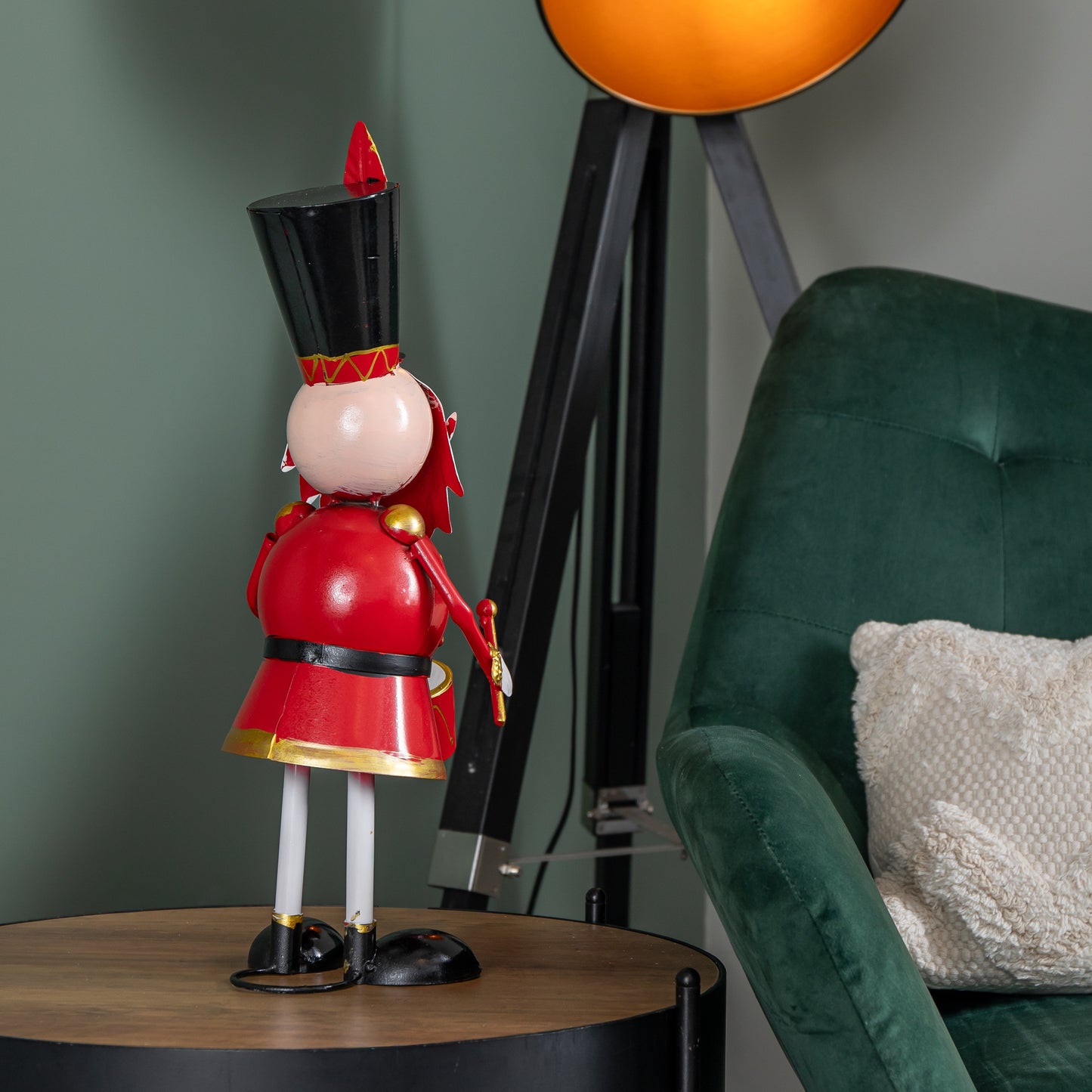 44cm Hand Painted Metal Christmas Captain Santa Decoration