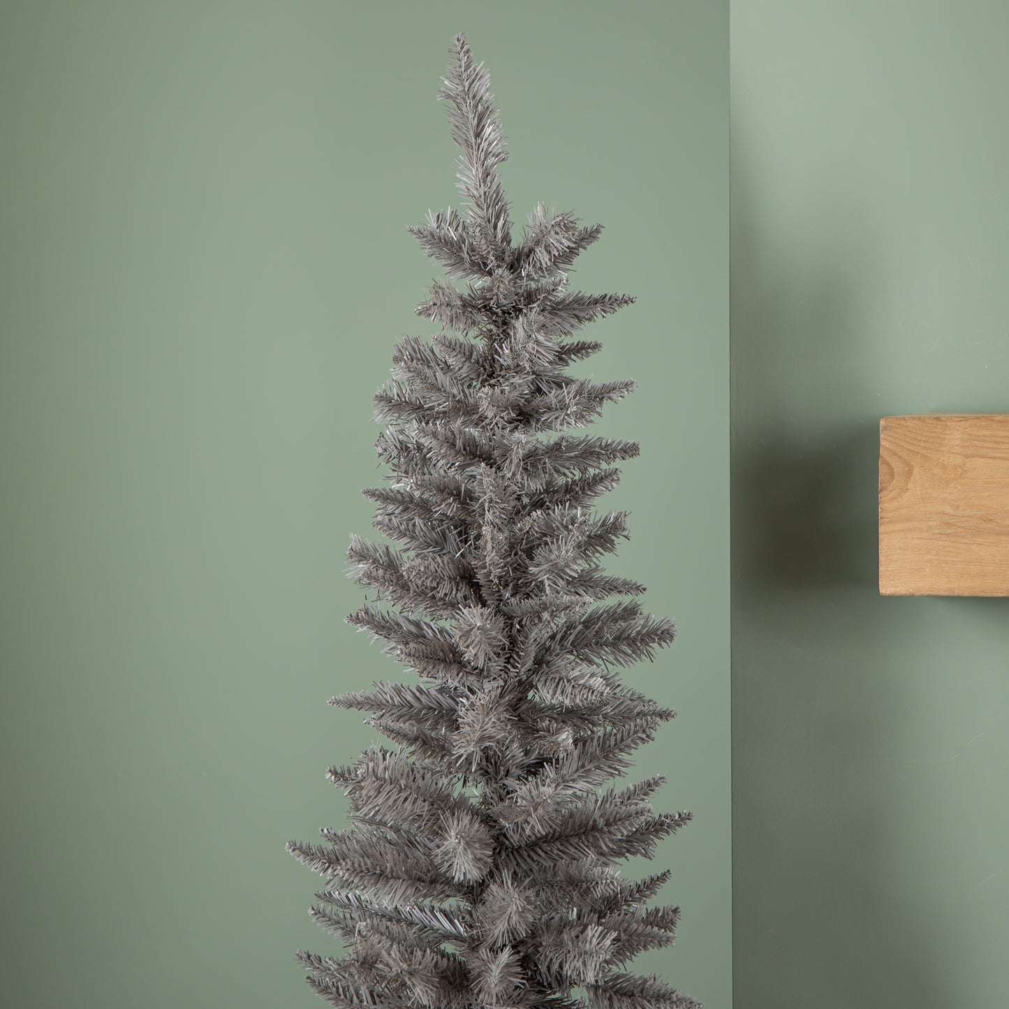 5ft (150cm) Artificial Pencil Pine Grey Christmas Tree with 168 Tips & Stand
