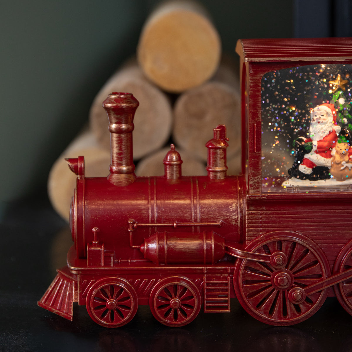 17cm Battery Operated Light up SnowSwirl All Aboard! Christmas Decoration with LEDs