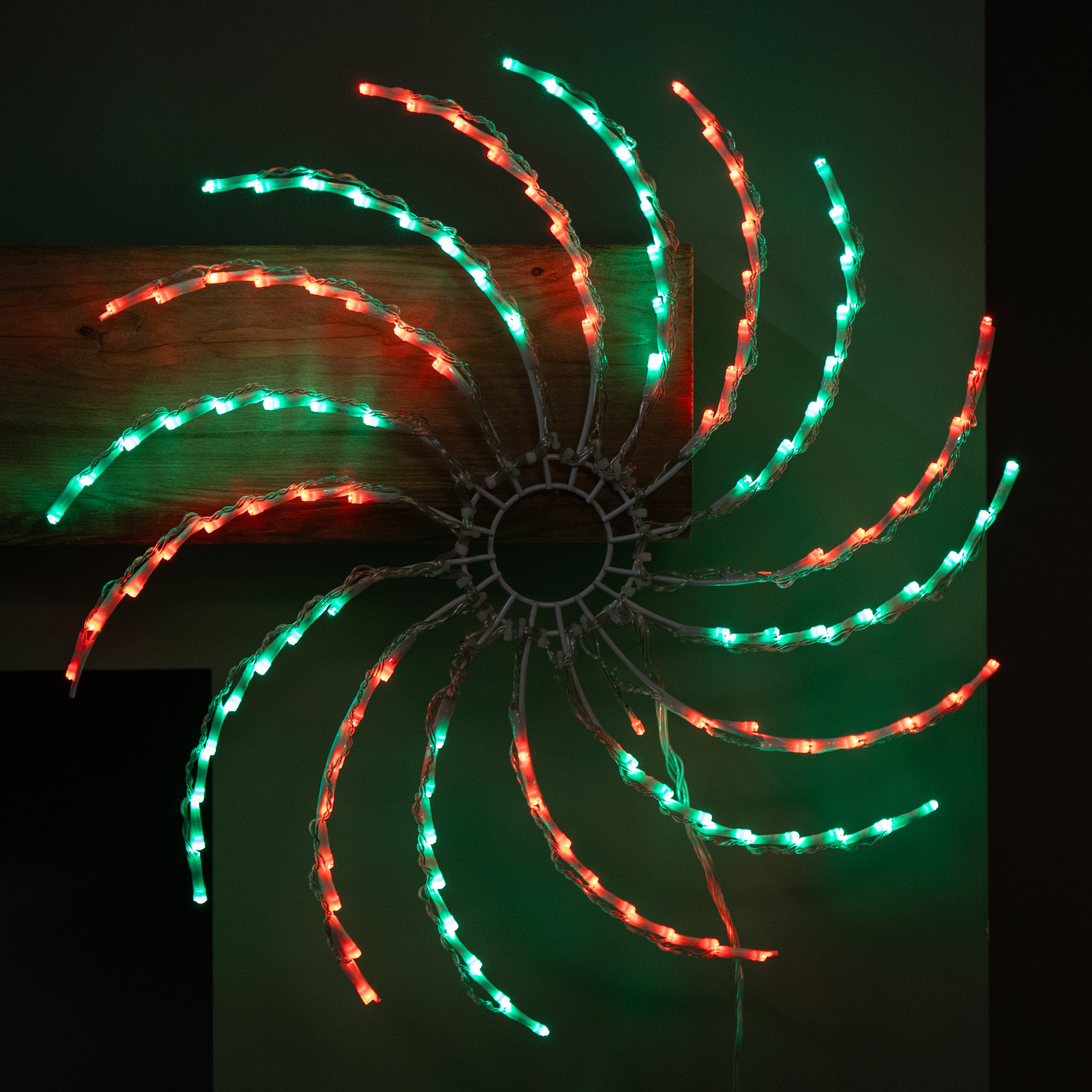 50cm Light up Christmas Spinner Decoration with 128 Red and Green LEDs