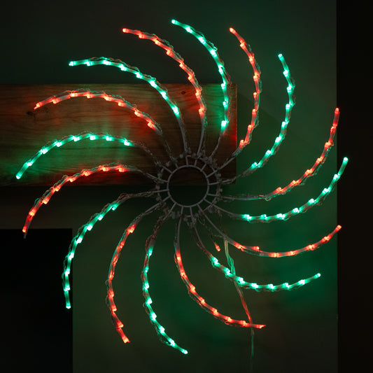 50cm Light up Christmas Spinner Decoration with 128 Red and Green LEDs
