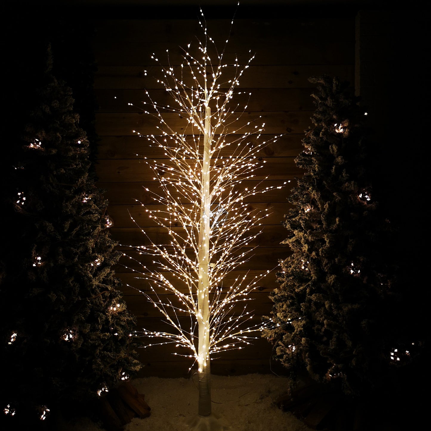 Factory Seconds: 7ft (2.1m) White Modelling Micro Dot Tree with 1,700 Twinkling LEDs in Warm white 