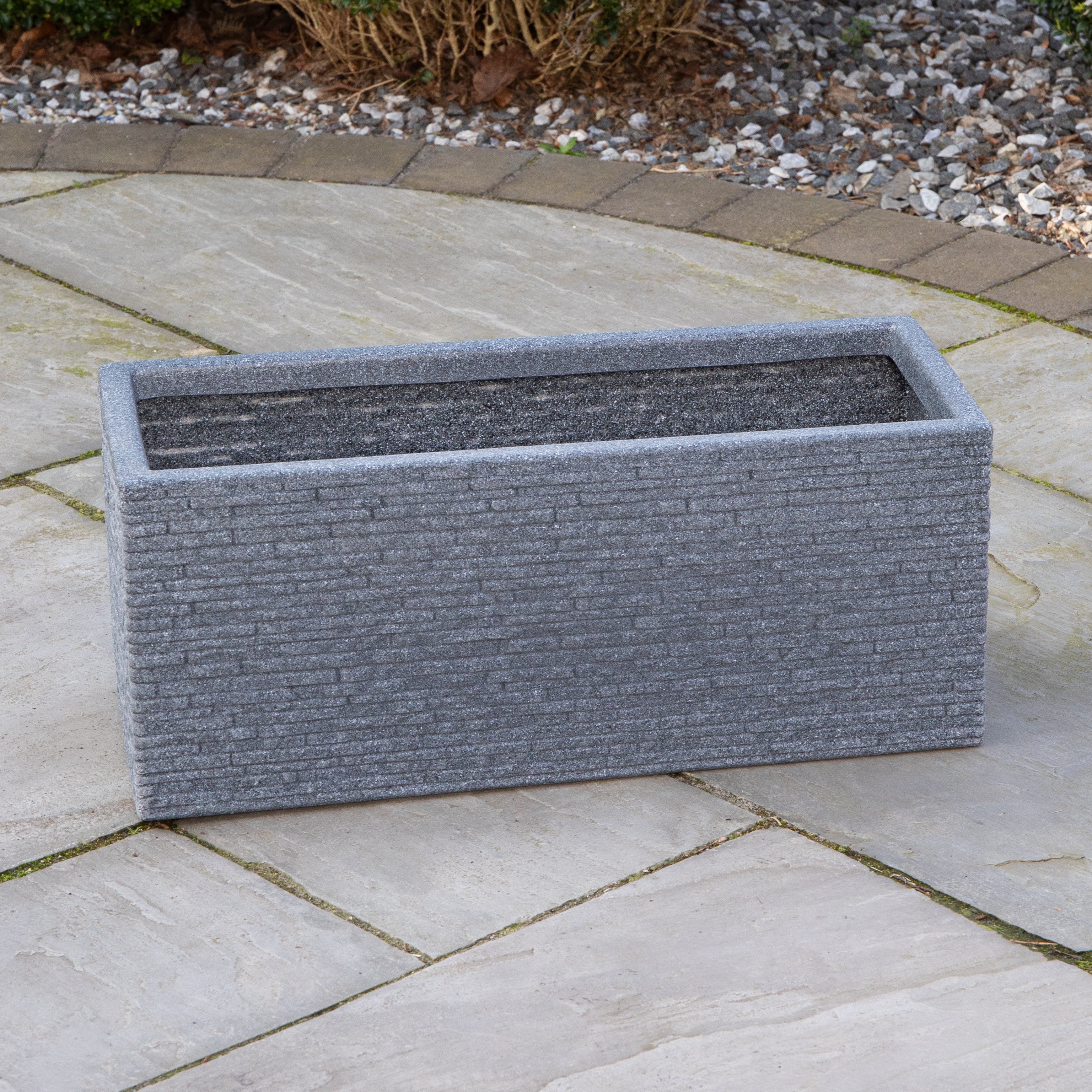 25cm Plastic Ash Grey Slate Effect Garden Patio Trough– Cheaper Online