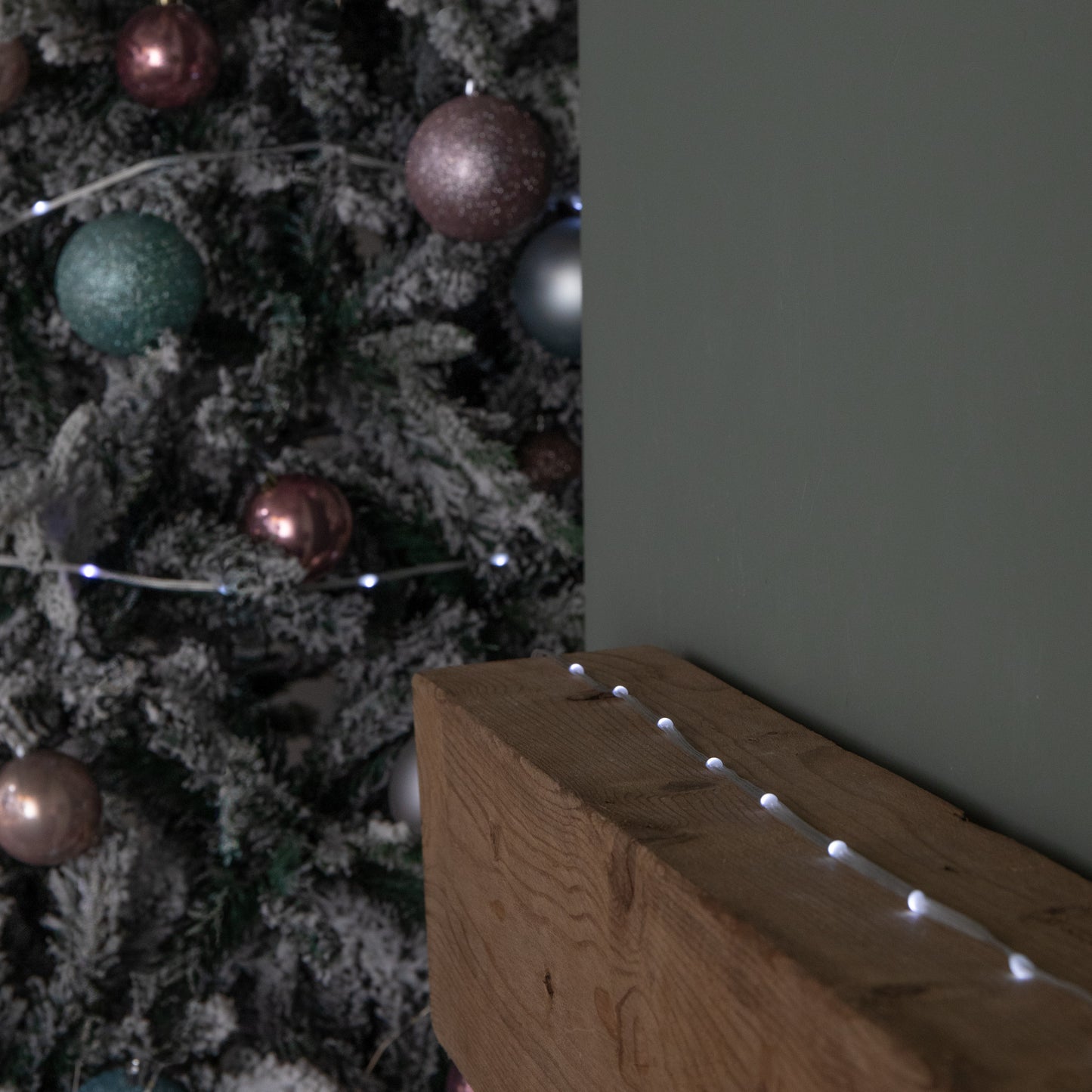 15m Light up Christmas Two Tone String Lights with 200 Warm White & Cool White LEDs
