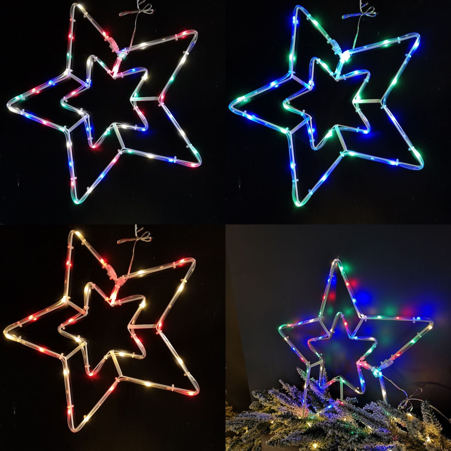 40cm Battery Operated Multi Colour LED Star Light Christmas Decorations
