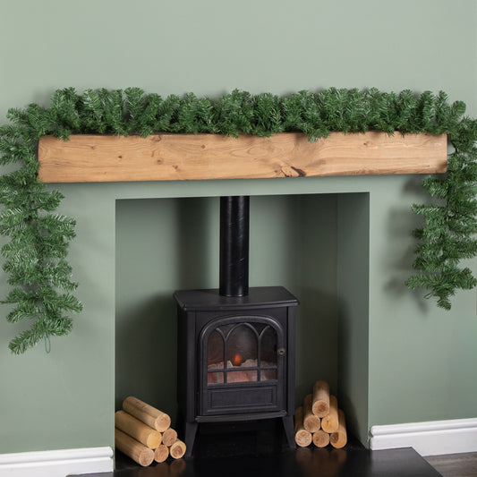 2.7m (9ft) Plain Green Imperial Pine Christmas Garland