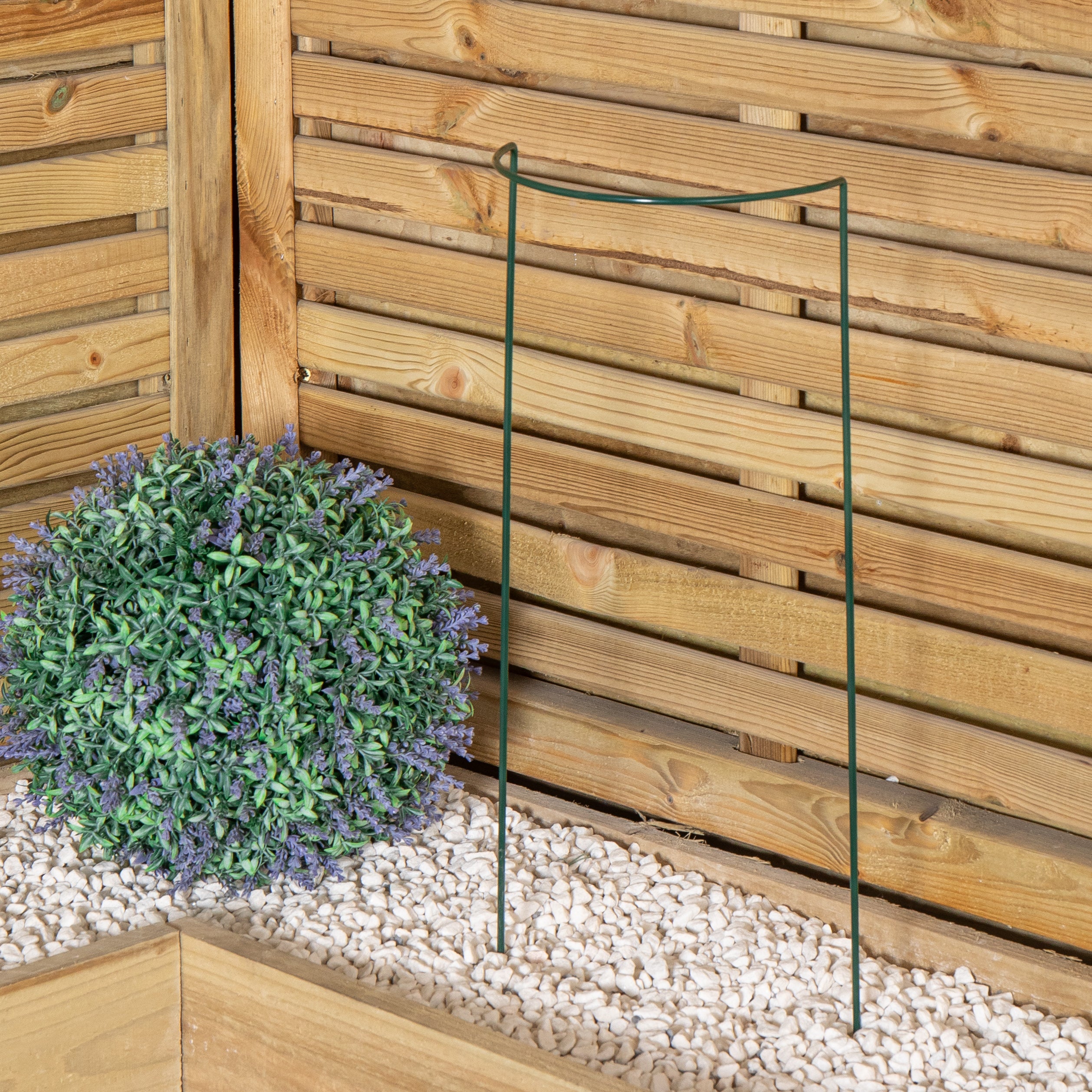 Tom Chambers Urban Metal Green Herbaceous Garden Plant Support Arc 20cm x 60cm - Small