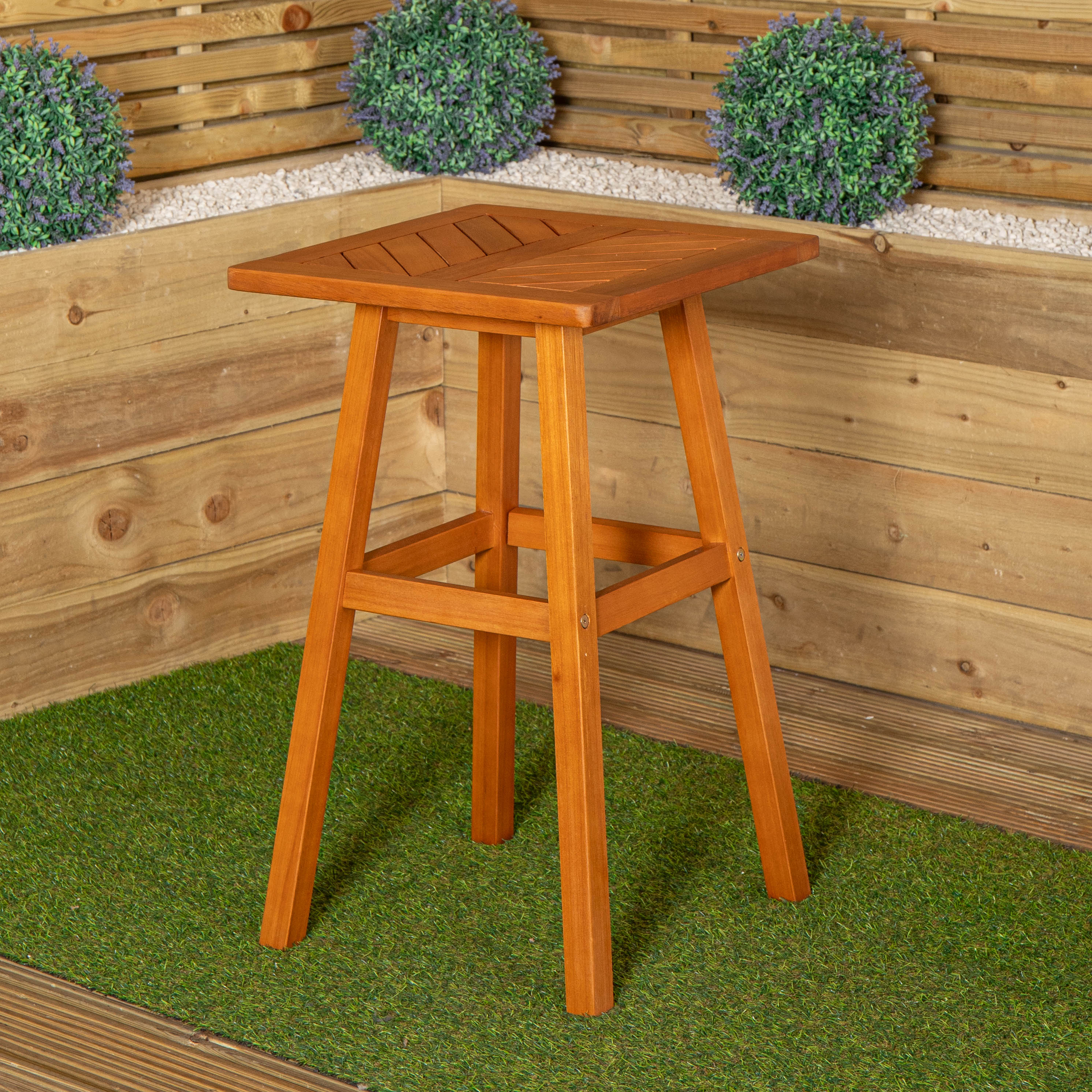 73 x 45cm Outdoor Kapalua Wooden Slatted Garden Side Table