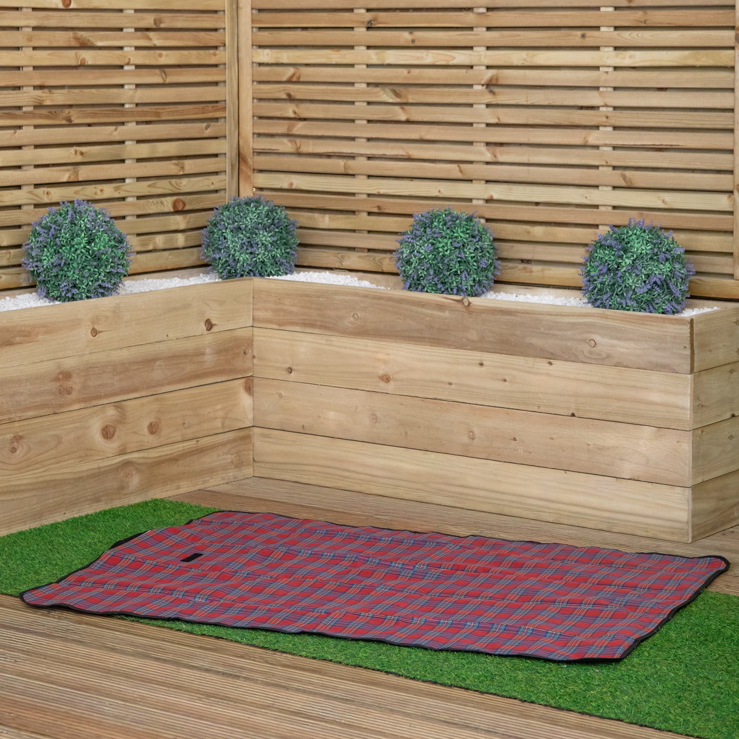 1.50m x 1.15m Waterproof Patterned Picnic Blanket Rug with Carry Handle