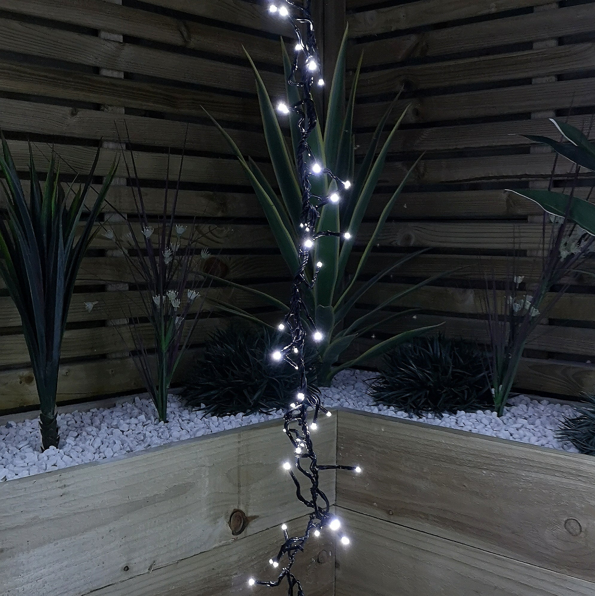Set of 6 Drop Tree Multi-Action Christmas ClusterBrights with 384 White LEDs