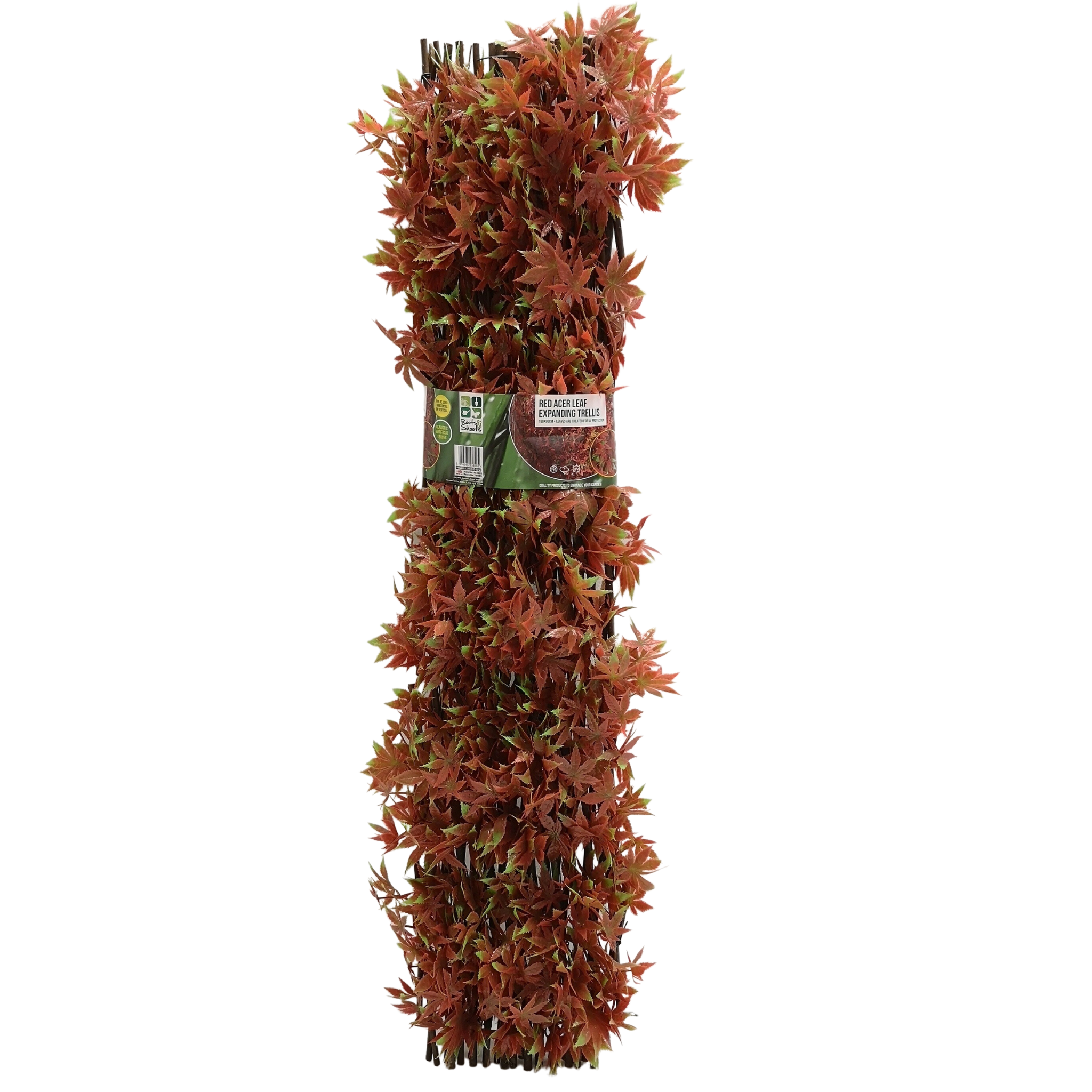 180cm x 90cm Red Acer Leaf Expanding Garden Fence Privacy Screen Trellis