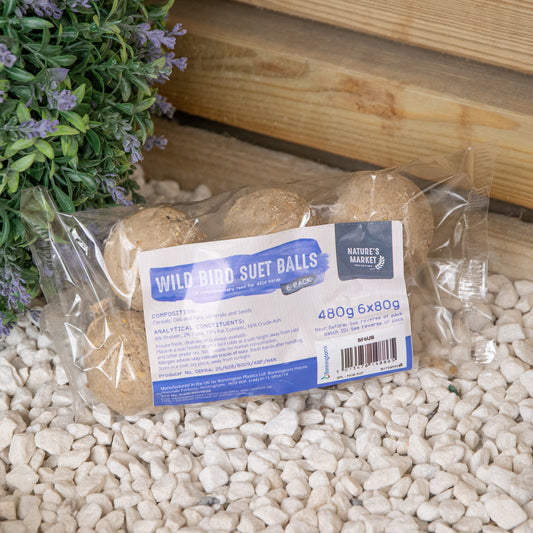 Pack of 6 Bird Wildlife Nutritional Suet Fat Balls