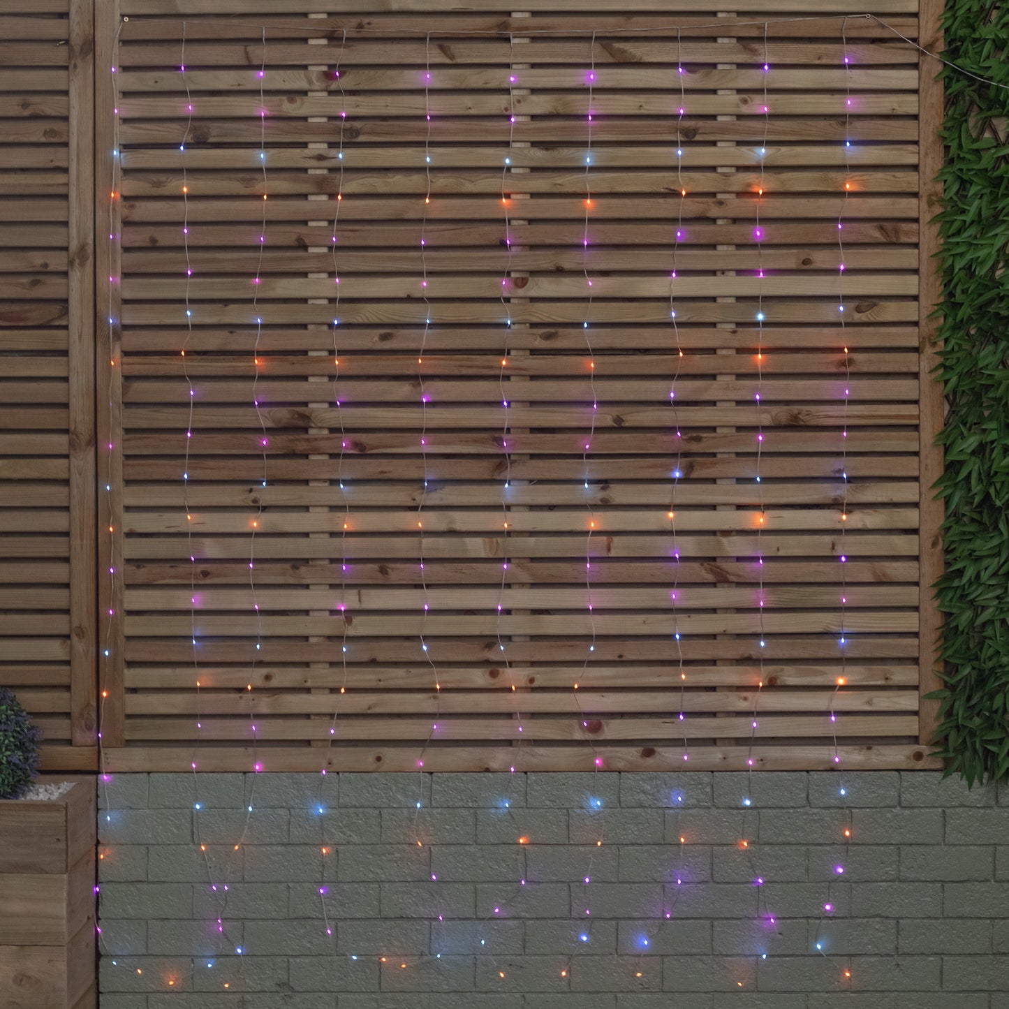 2m x 1.5m Light up FlexiBrights Christmas Curtain Lights with 240 Rainbow LEDs