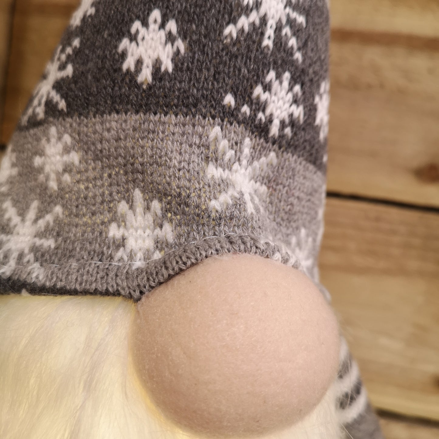 Festive Christmas Sitting Gonk with Dangly Legs & LED Light 48cm GREY