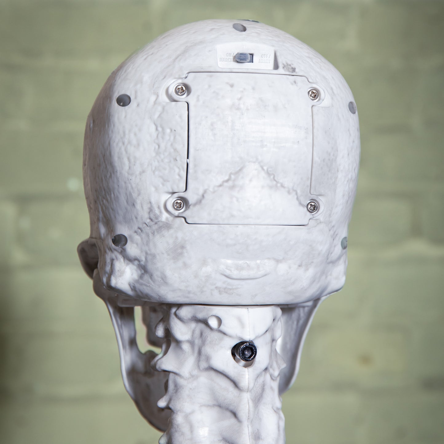 5ft (1.5m) Full Body Halloween Standing Skeleton with Posable Joints & Red LED Eyes