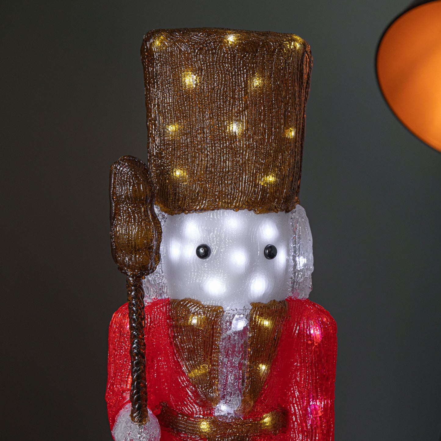 65cm Light up Acrylic Christmas Nutcracker Decoration with 80 White LEDs