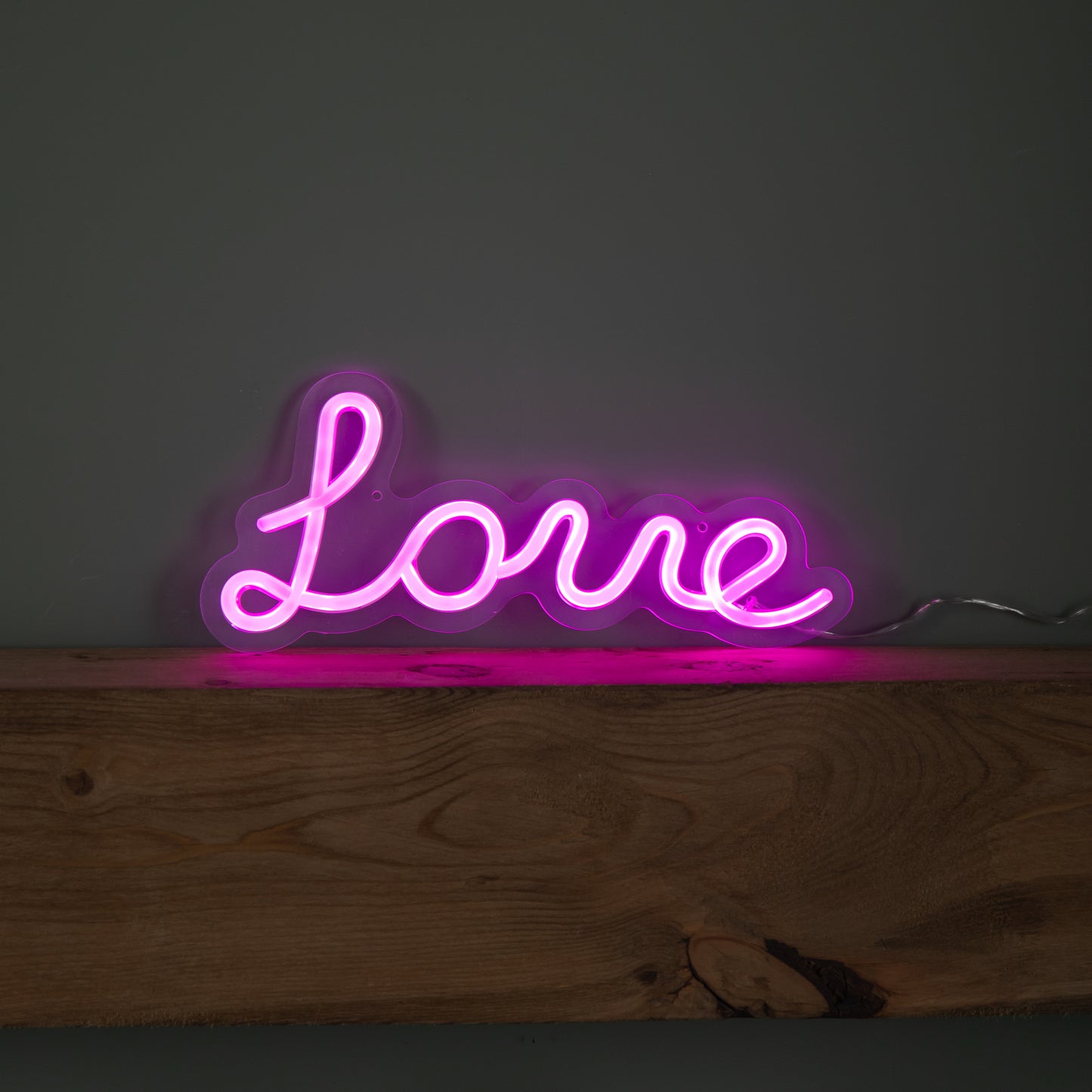 30cm Light up Neon Effect Love Sign in Pink with 111 LEDs