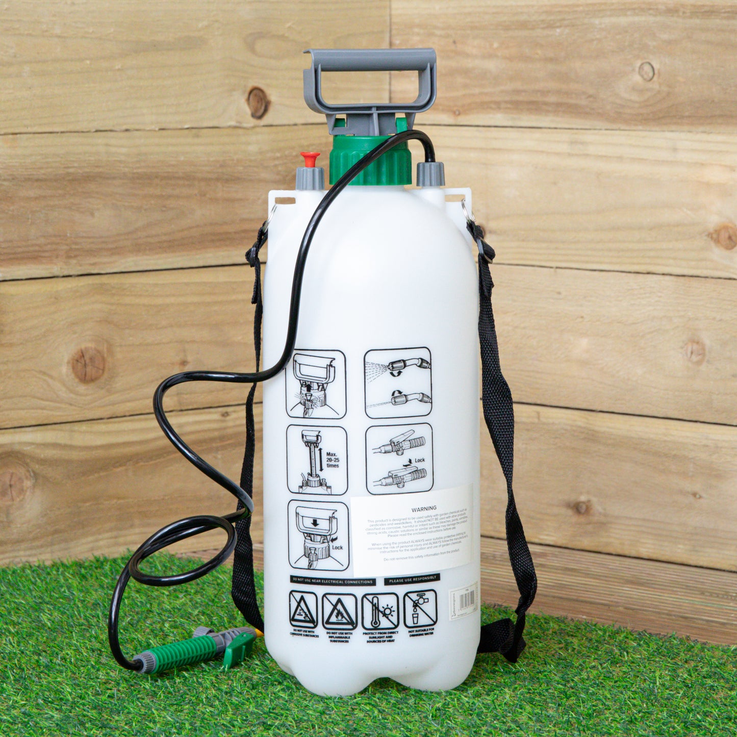 8 Litre Garden Pressure Sprayer with Shoulder Strap & Lance
